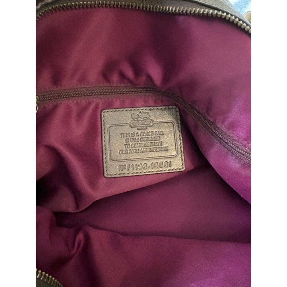 Coach 70th Anniversary Embossed Buffalo Caroline Dowel Satchel, Style #18661 - Picture 2 of 12